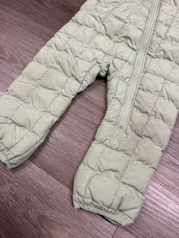 The North Face Baby ThermoBall One-Piece Snowsuit – 18-24 Months | Light and Dark Green | Quilted - Nest and Sprout-Consignment
