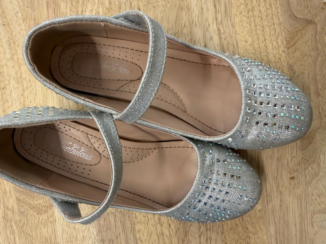 Fabulous Sparkle Embellished Heels – Junior 3 (EU 34) | Silver Special Occasion