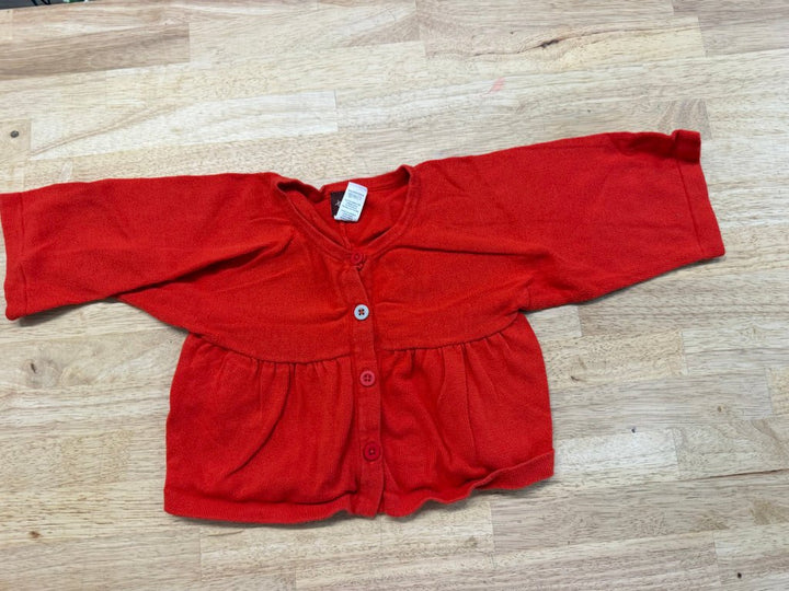 Tea Collection Red Knit Button-Up Sweater – 18–24M - Nest and Sprout-Consignment