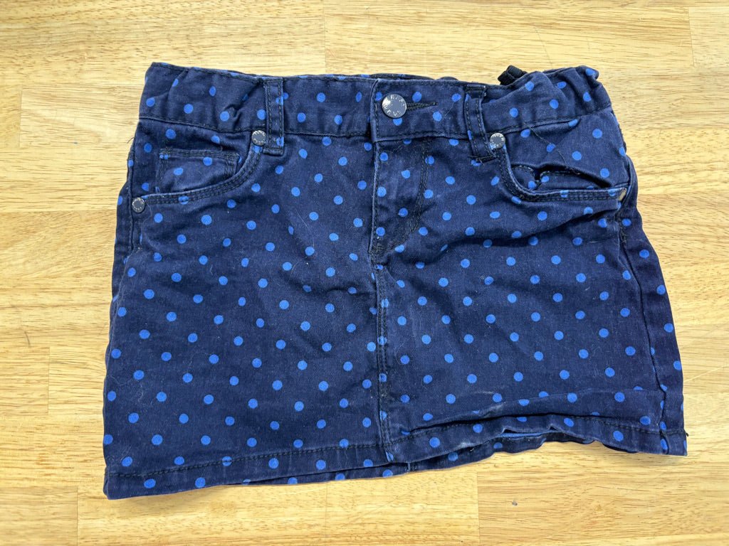 Joe Fresh Skirt 7 – Navy/Blue Dots - Nest and Sprout - Consignment