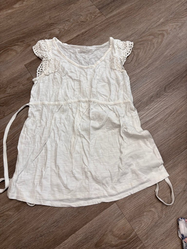Motherhood Maternity Top – Size S (White, Sleeveless) - Nest and Sprout - Consignment