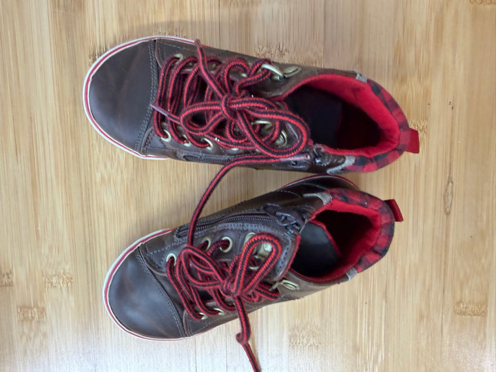 Gap Low Ankle Boots – 10 | Brown Lace-Up Side Zipper