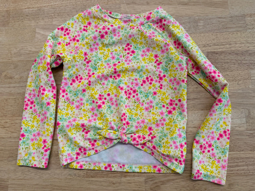 Old Navy Long Sleeve Rash Guard – 3T | Light Pink Floral