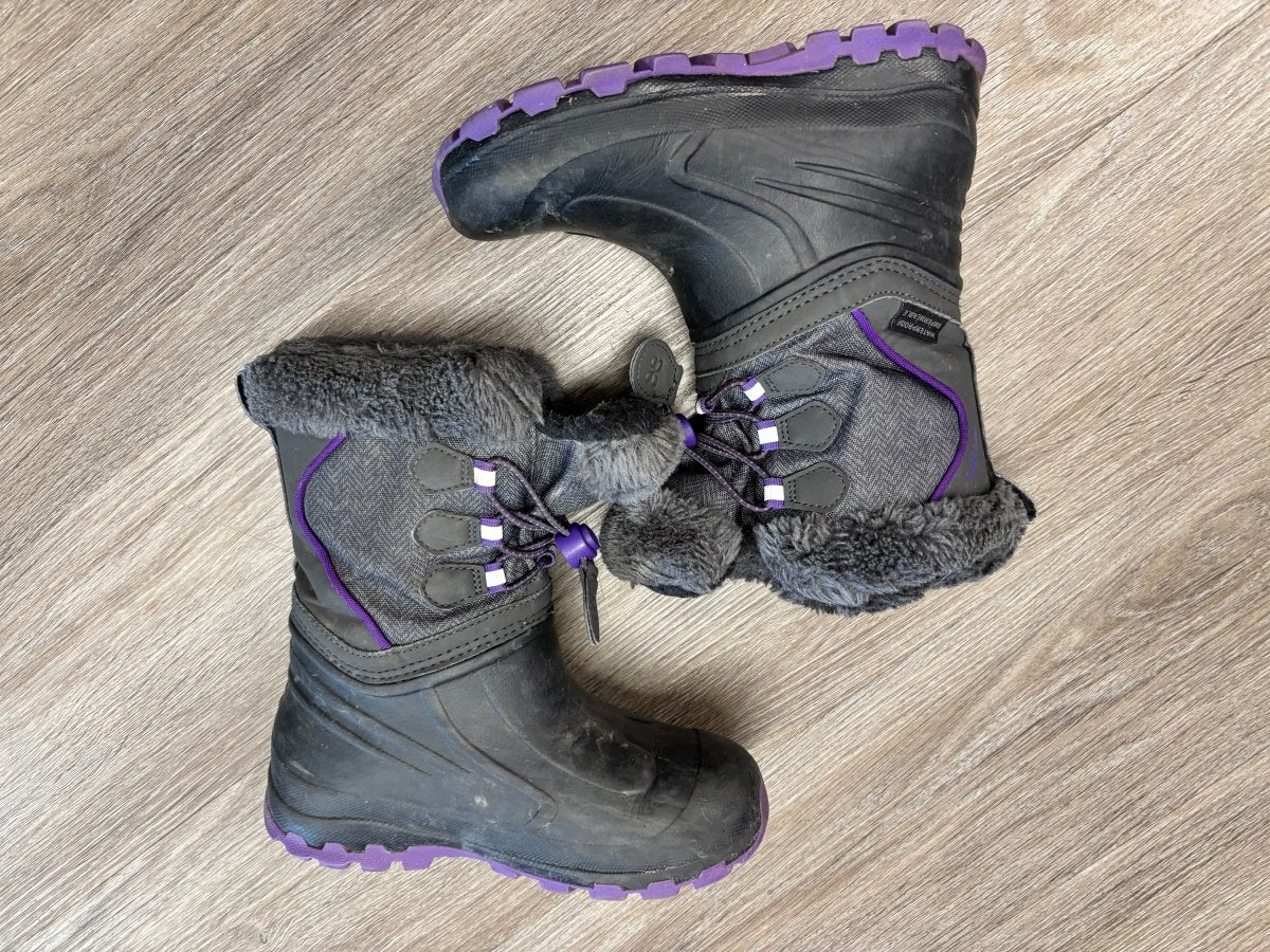 XMTN Black Purple Winter Galoshes | Size 12 - Nest and Sprout - Consignment