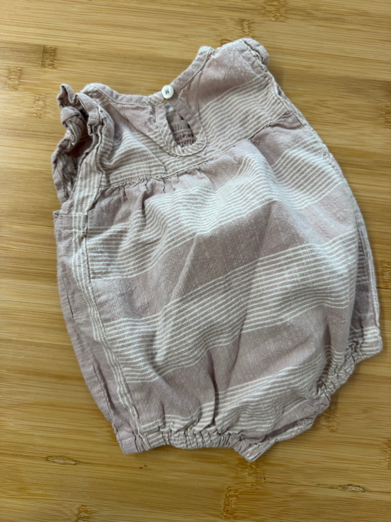 Pehr Bubble Romper – 3–6M | Dusty Rose 100% Organic Cotton
