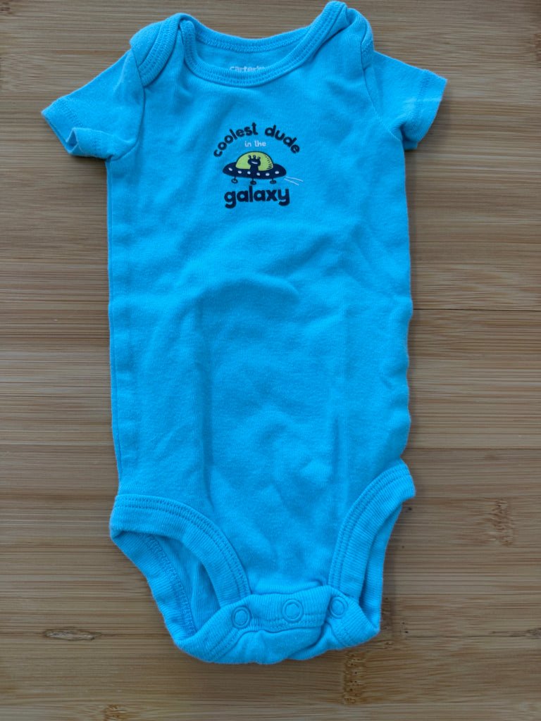 Carter's Onesie – Newborn | Coolest Dude in the Galaxy Blue - Nest and Sprout-Consignment