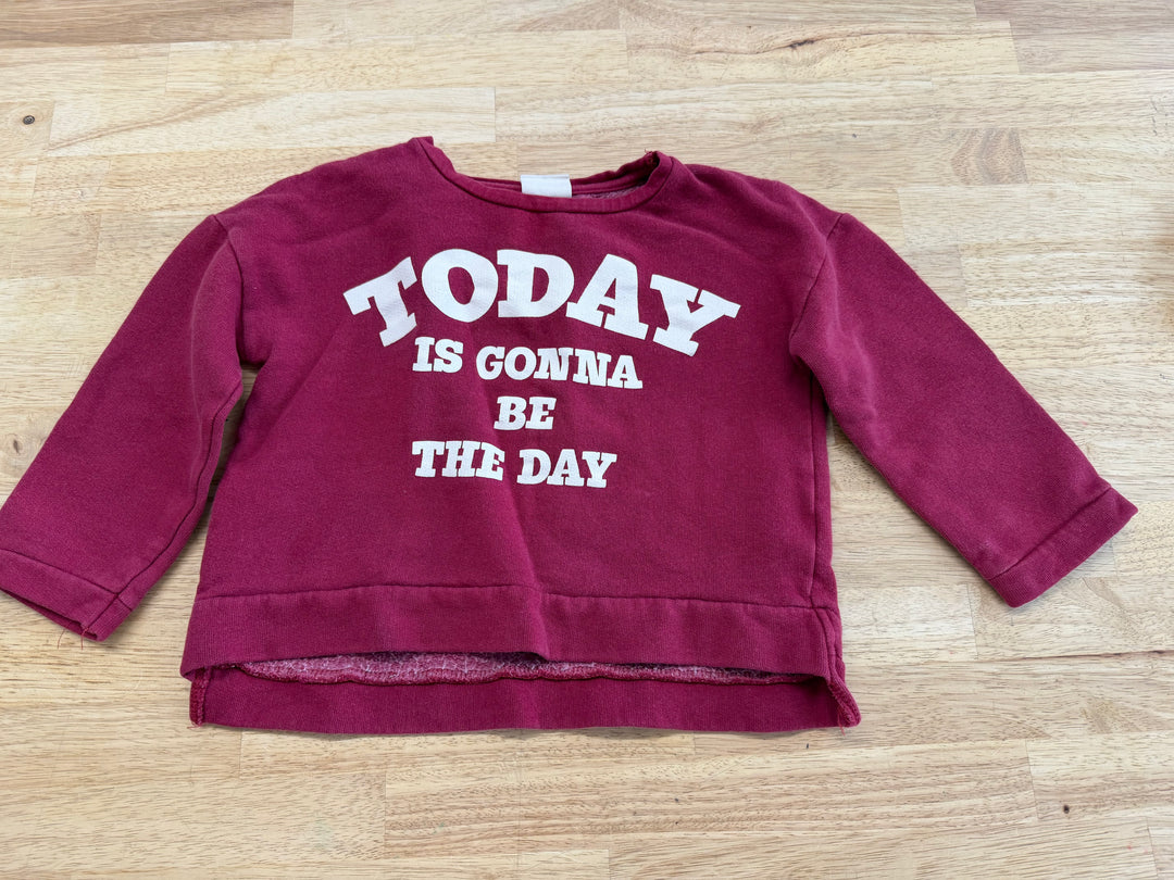 Zara Crop Sweater – 5 (110) | Burgundy Today Is Gonna Be The Day