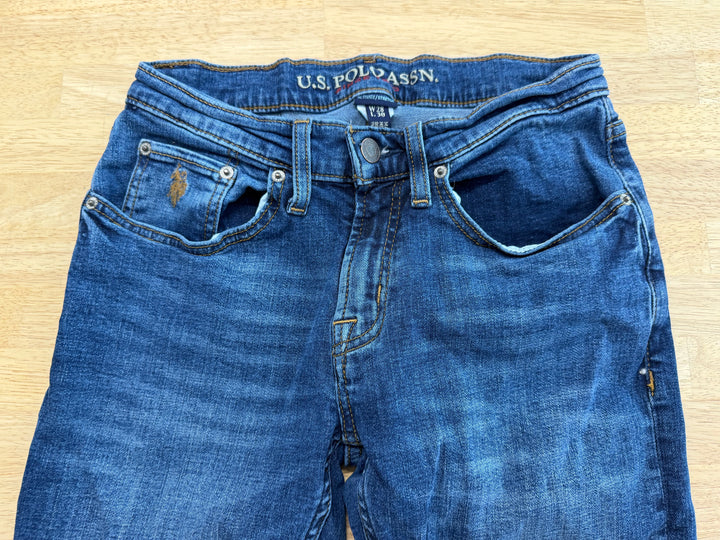 US Polo Assn Active Stretch Jeans – 28x30 | Medium Dark Wash Cotton/Elastane
