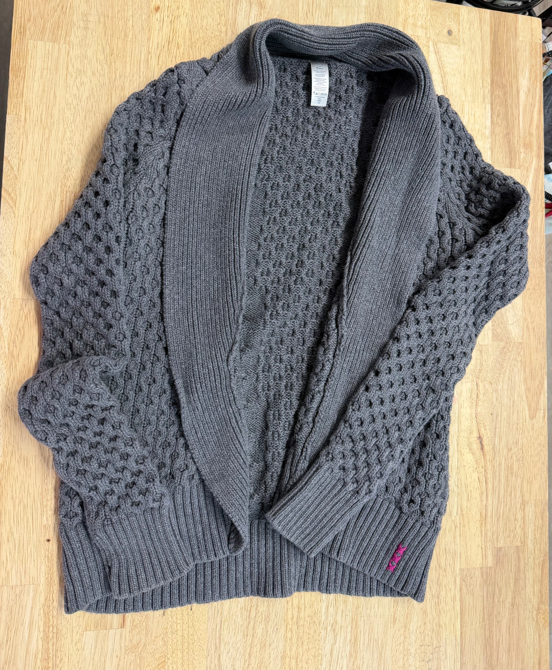Ivivva Open Weave Cardigan – 14 | Charcoal