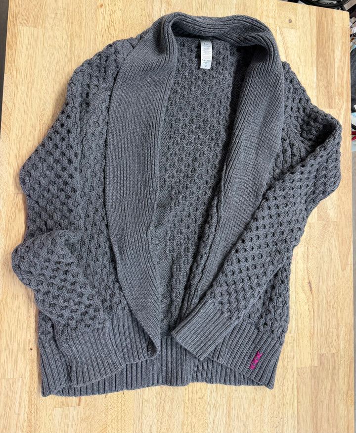 Ivivva Open Weave Cardigan – 14 | Charcoal