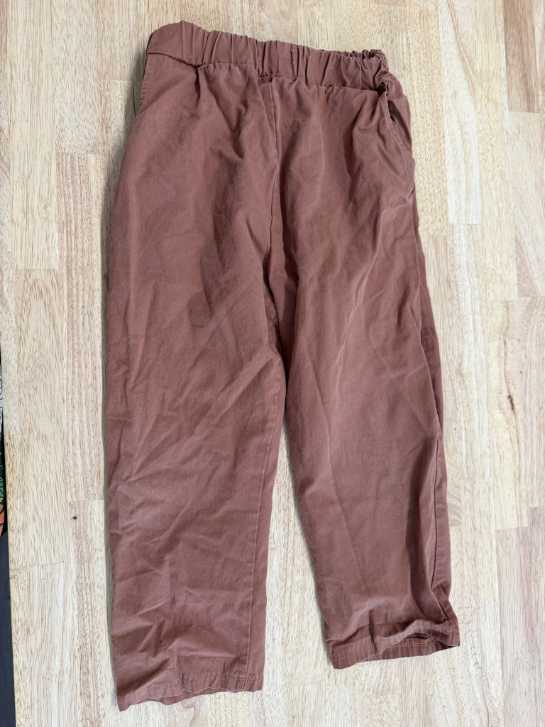 Kindly Chino Pants – 7/8 | Brown Elastic Waist