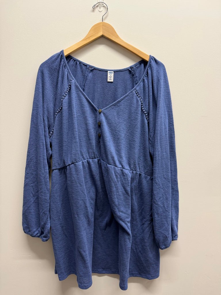 Old Navy Maternity Long Sleeve Top – XL | Periwinkle Blue - Nest and Sprout - Consignment