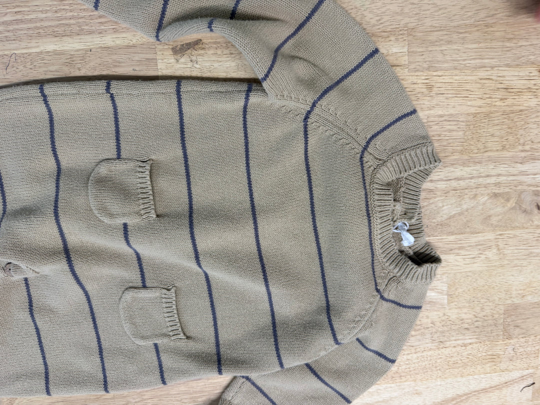 Jamie Kay Knit Romper – 3Y | Brown Grey Stripe | Play