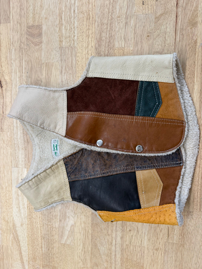 Genuine Leather Vest – 14.5 in Pit to Pit | Plush Inner
