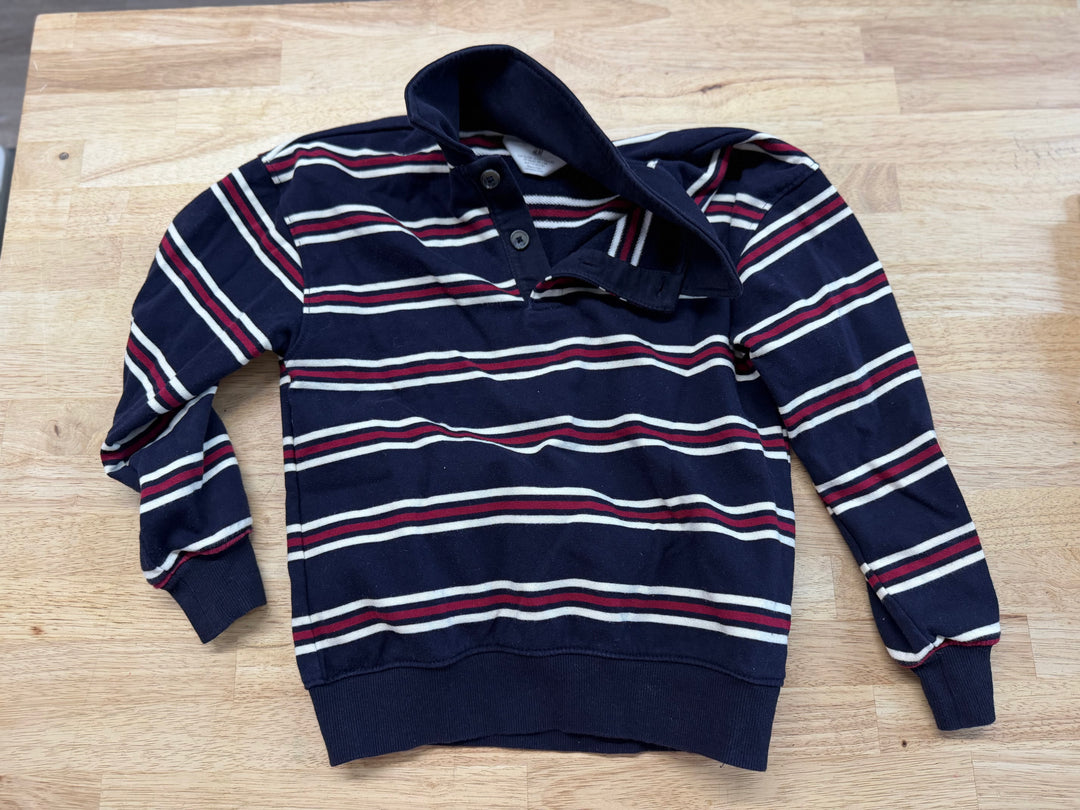 H&M Striped Long Sleeve Collared Shirt – 6/7 | Navy Red & Navy
