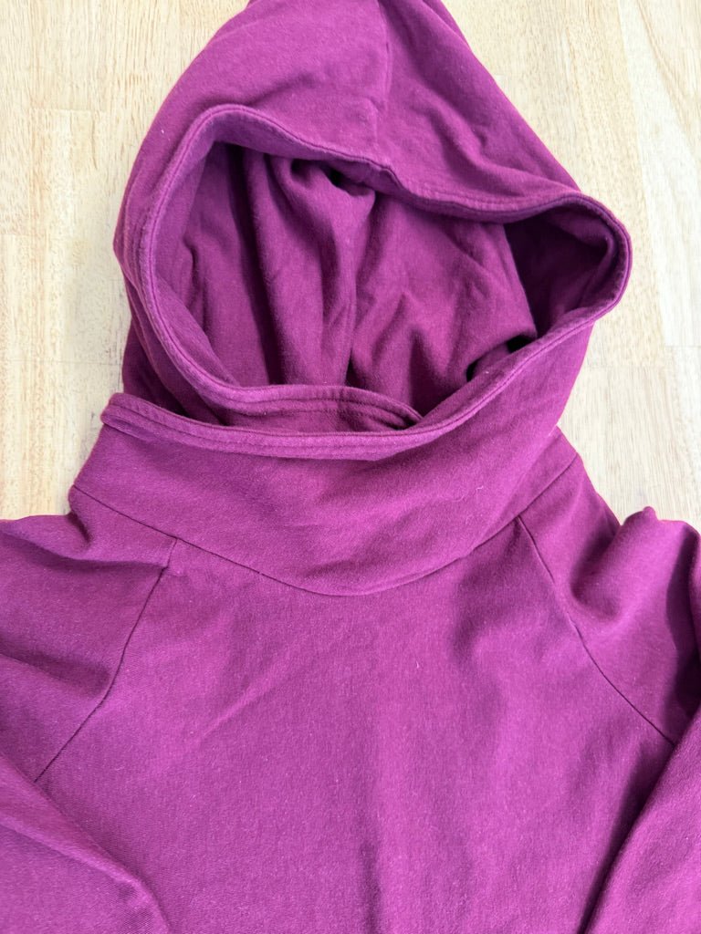 Little Haven Designs Cowl Neck Hoodie – S | Burgundy - Nest and Sprout - Consignment