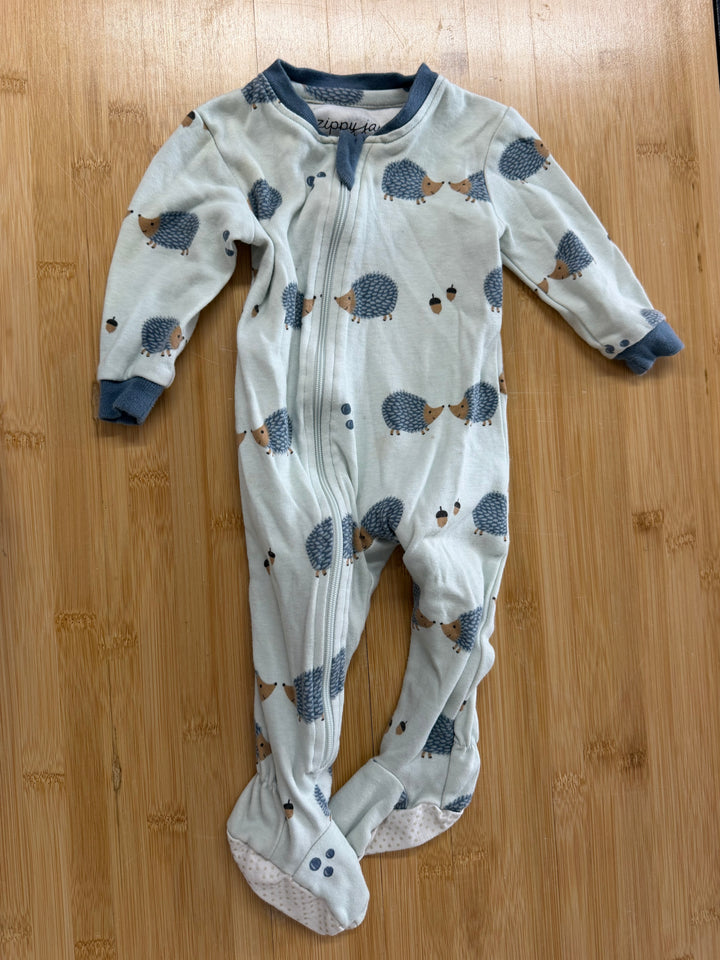 Zippy Jamz Zip Up Sleeper – 3-6 Months | Blue | Hedgehogs