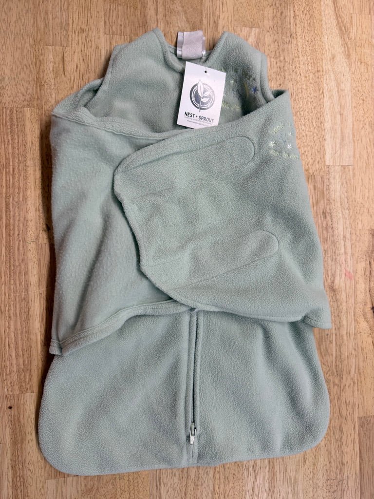 Halo Sleep Sack Swaddle – 6-12 Months | Green Mint Fleece - Nest and Sprout-Consignment