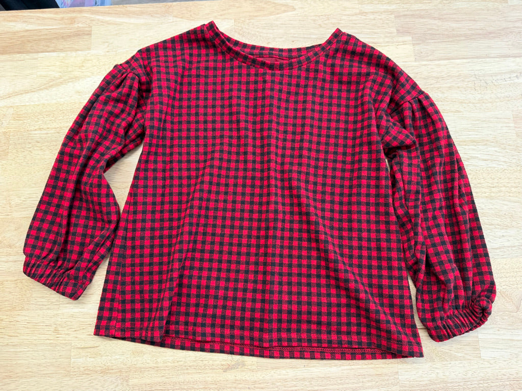 Old Navy Black & Red Plaid Flowy Long Sleeve Shirt – 8