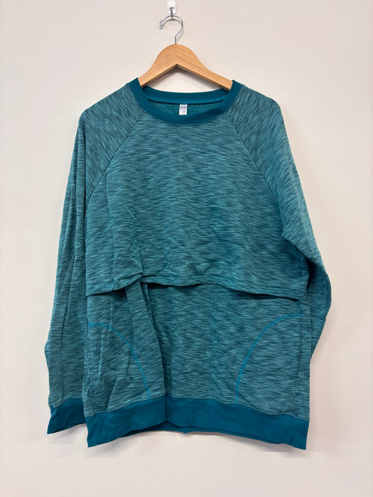 Latched Mama Pullover – Size XL Heathered Blue