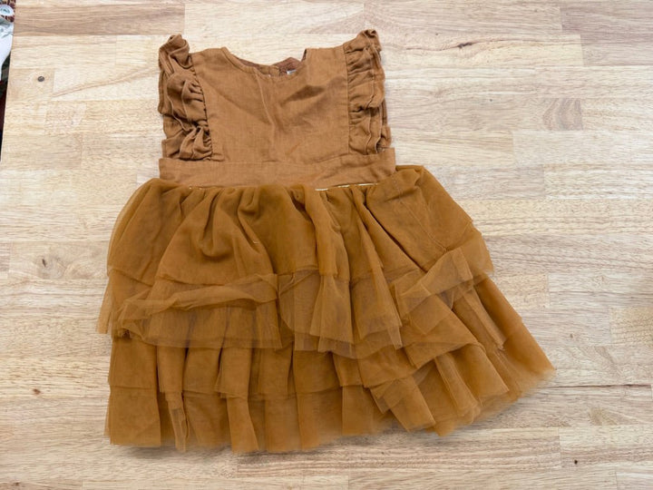Two Darlings Christmas Tulle Dress – 1 (12–24M) | Caramel Linen - Nest and Sprout - Consignment