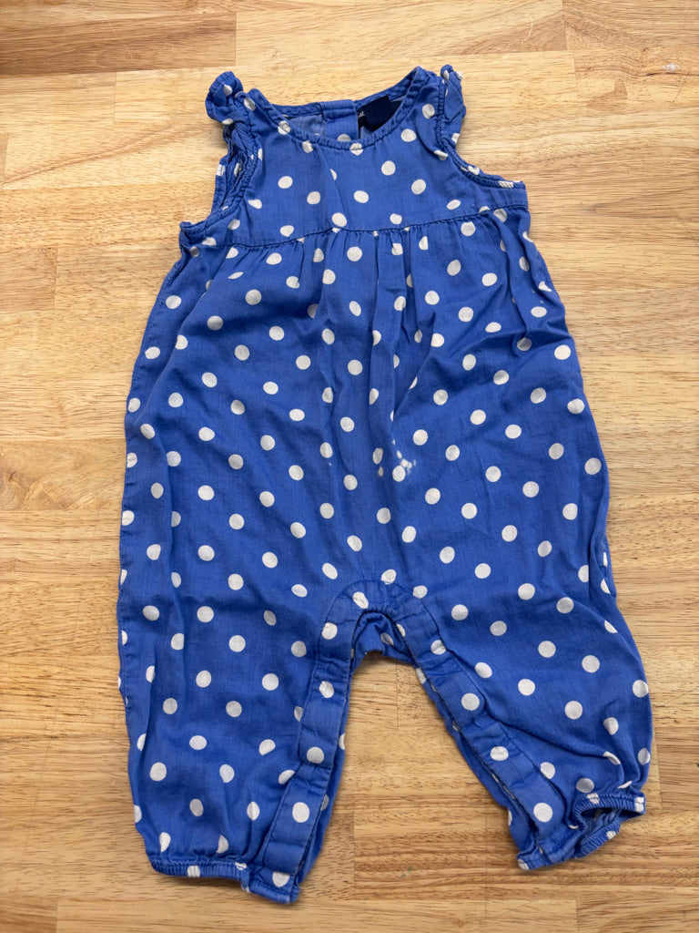 Gap Romper – Size 3–6M (Blue Polka Dot) play