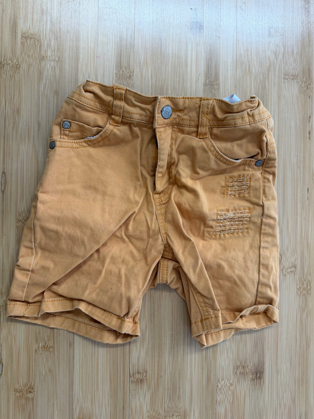 Souris Mini Denim-Style Orange Short – Est. 4–5Y | No Size Tag
