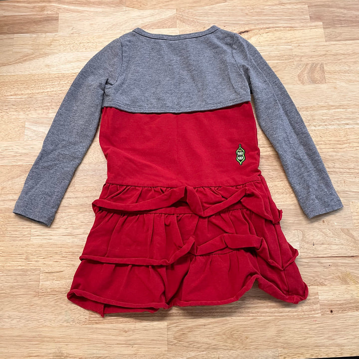 Peekaboo Beans Size 2 – Red Dress with Cardigan