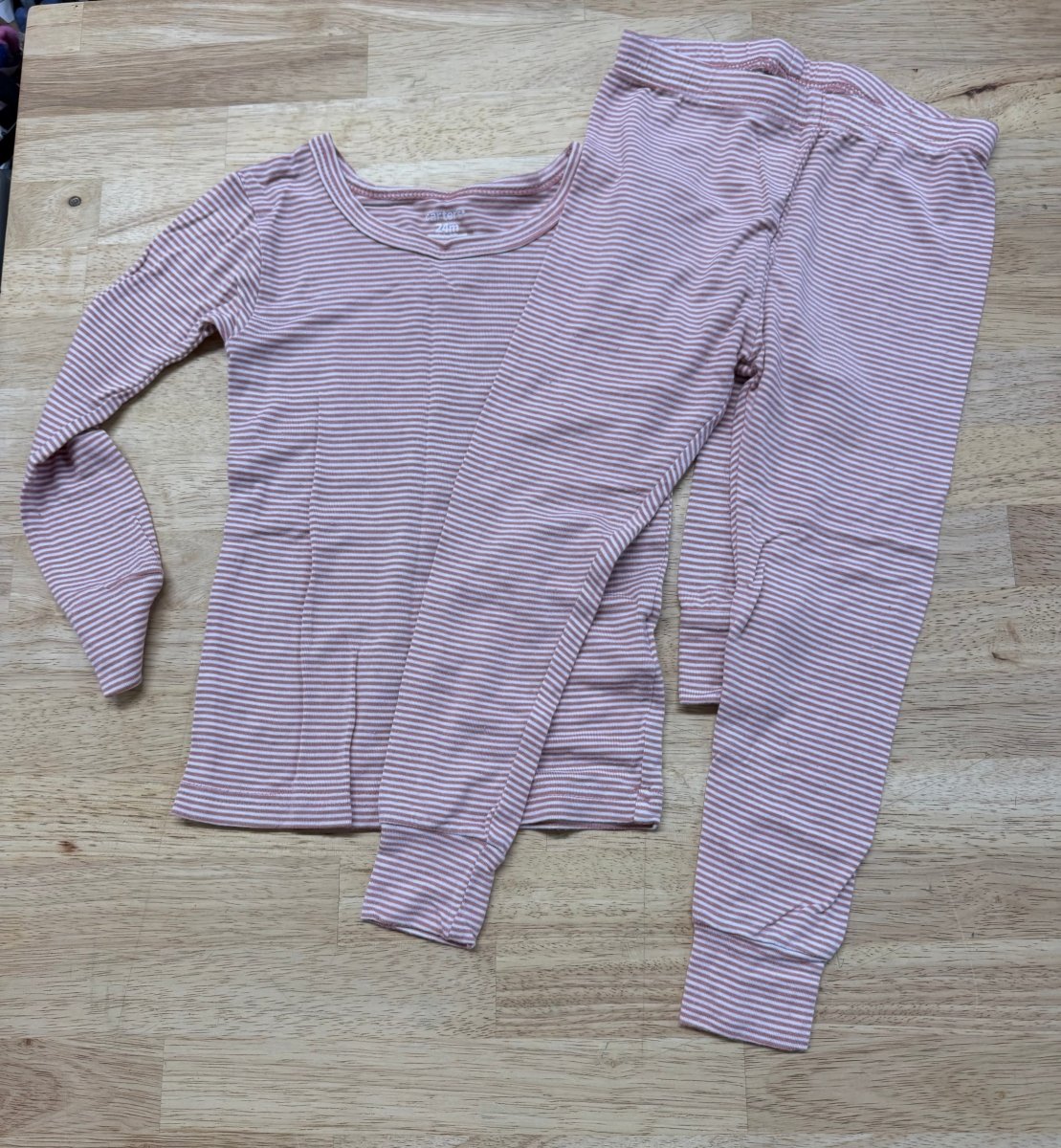Carter's Lenzing Two Piece PJ Set – 24 Months | Pinkish Stripe - Nest and Sprout-Consignment
