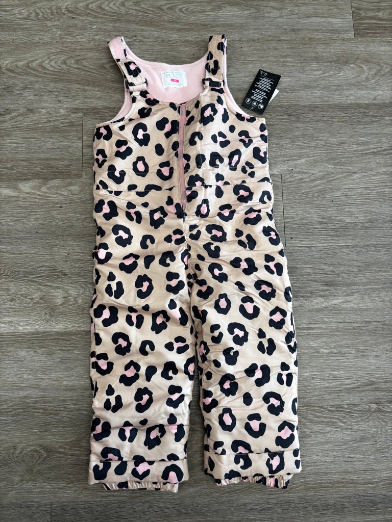 The Children’s Place Pink Leopard Fleece Bib Snow Pants New With Tags | Size 4 - Nest and Sprout - Consignment