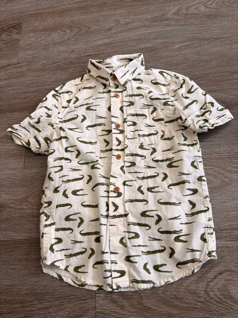 Joe Fresh Button-Up Shirt – Size S (6Y, Alligators)