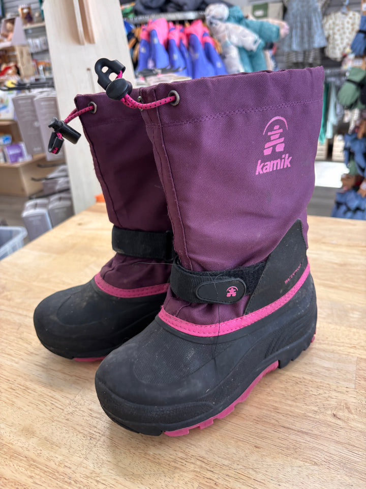 Kamik Winter Boots – Size 2 Burgundy Galosh Style