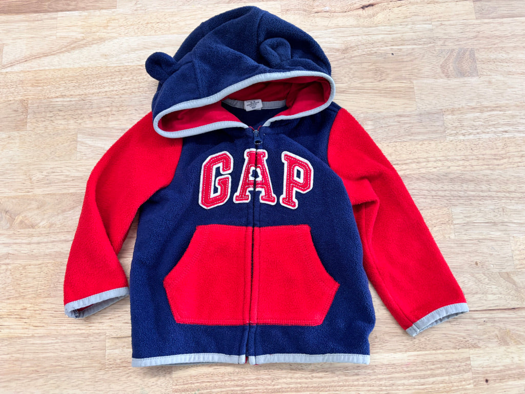 Gap 12-18M Colorblock Fleece Zip Hoodie