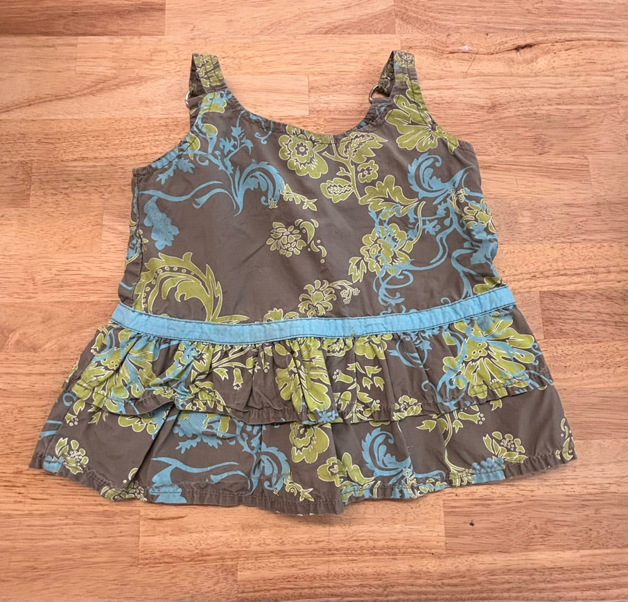 BIU 3T Top - Grey/Blue/Green Pattern with Side Zipper