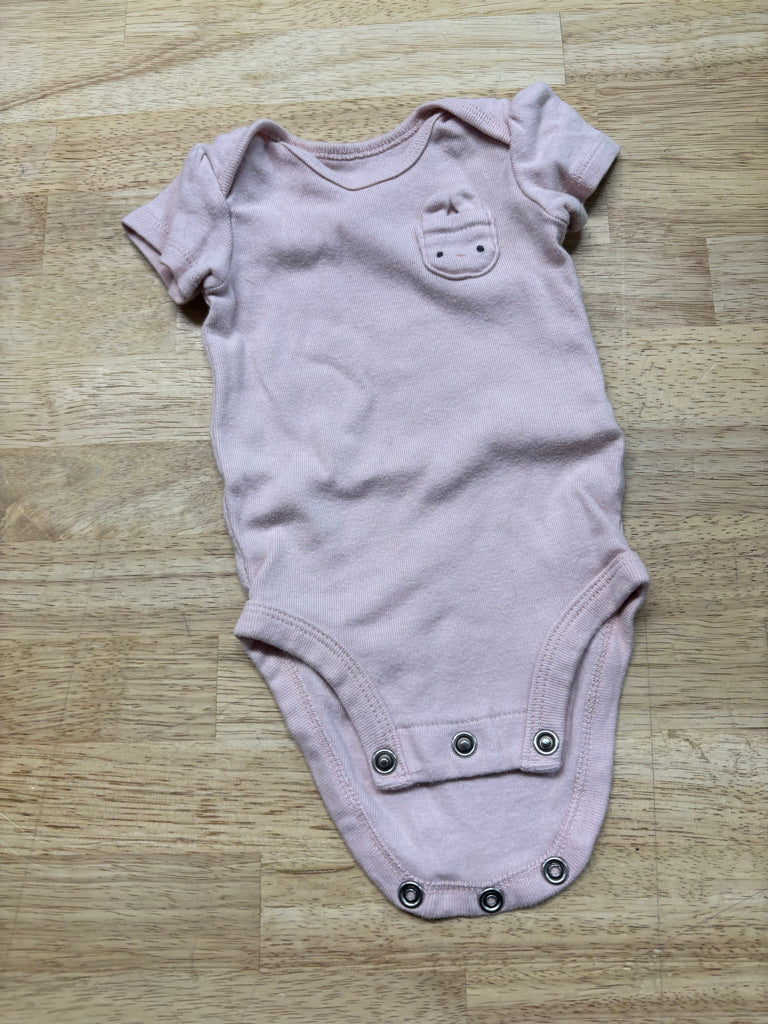 Child of Mine Bunny Pocket Bodysuit – Pink | Newborn