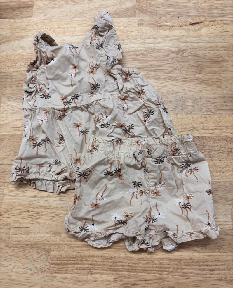 Carters 18M 2-Piece Set – Tan Palm Tree
