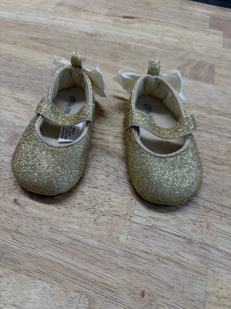 Little Me Slippers – 3 | Gold - Nest and Sprout - Consignment