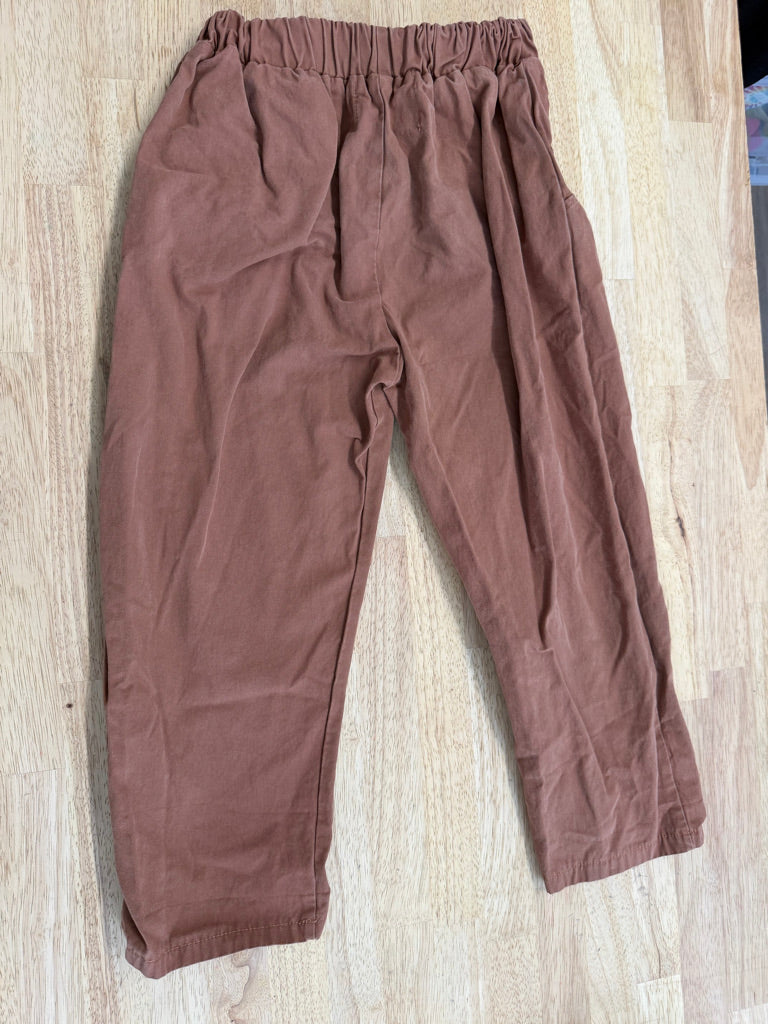 Kindly Chino Pants – 7/8 | Brown Elastic Waist