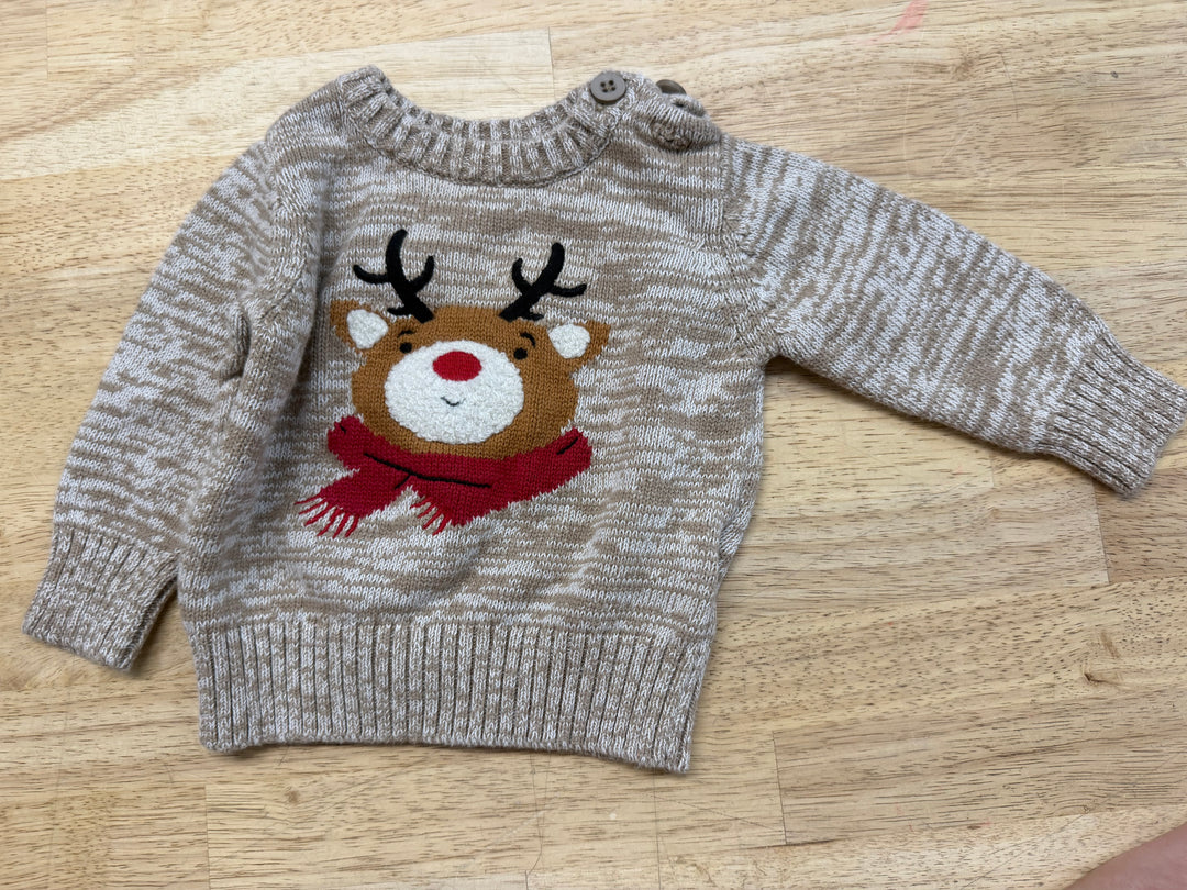 Joe Fresh Reindeer Knit Sweater – 3-6 Months