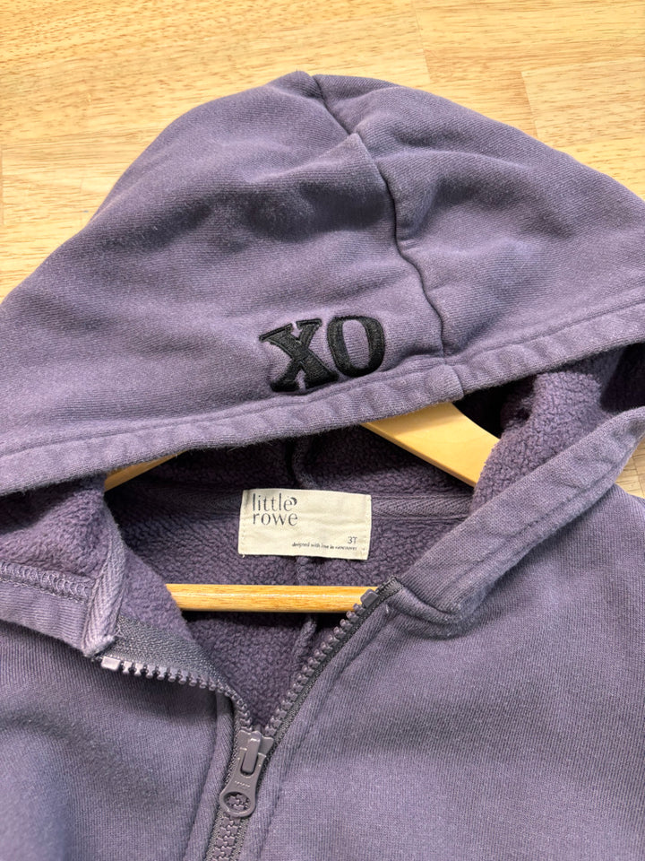 Little Rowe Hoodie Romper – Slate – Size 3T