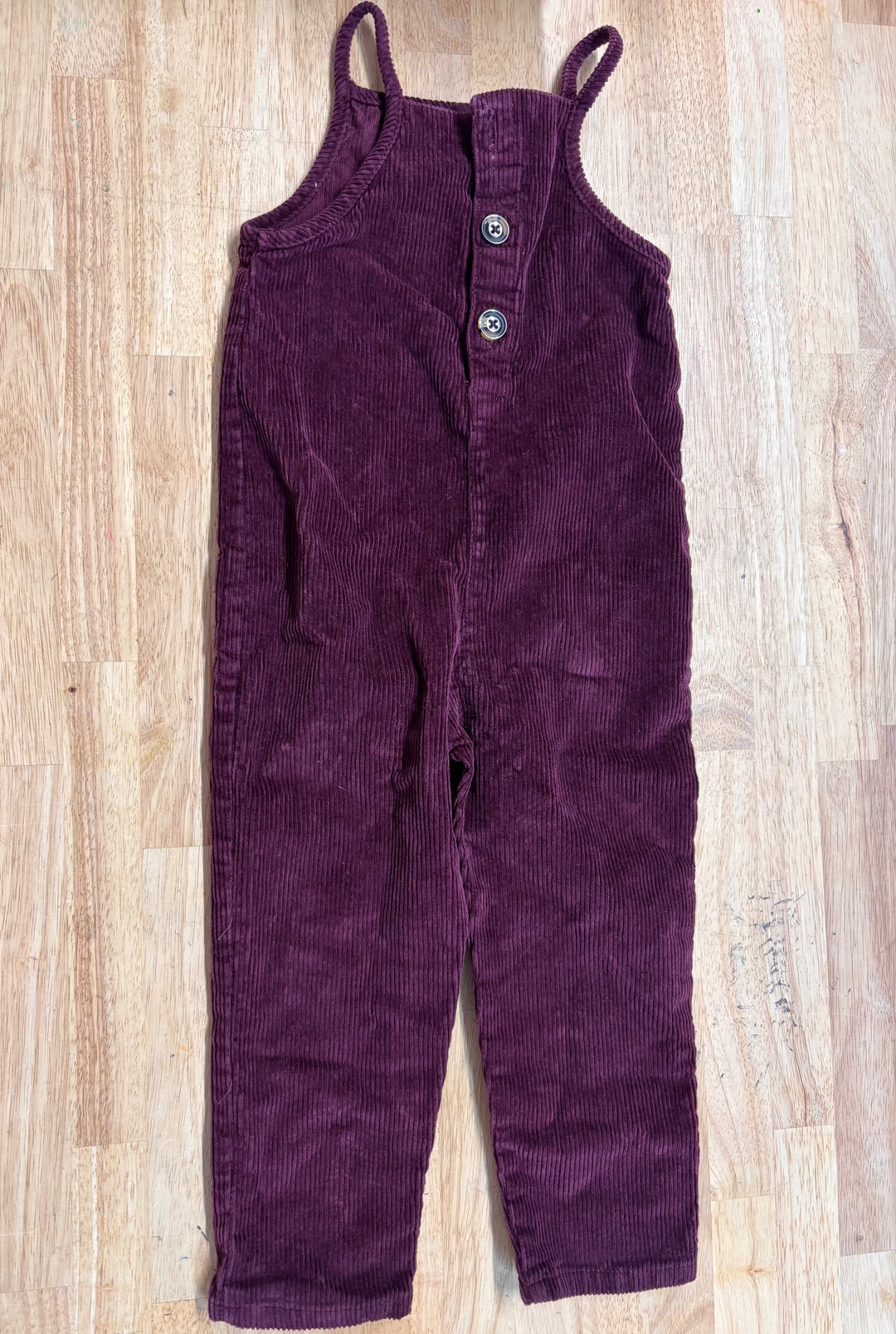 Joe Fresh Eggplant Corduroy Overalls 3T