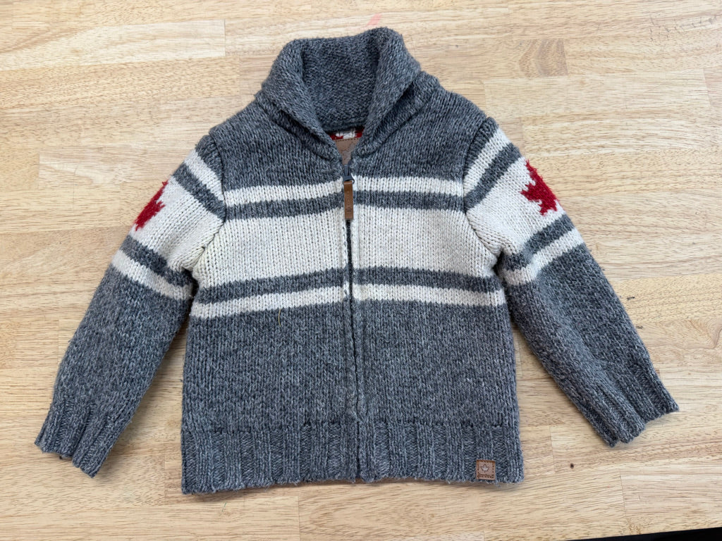 Canadiana Knit Sweater – 2T | Ski Character on Back