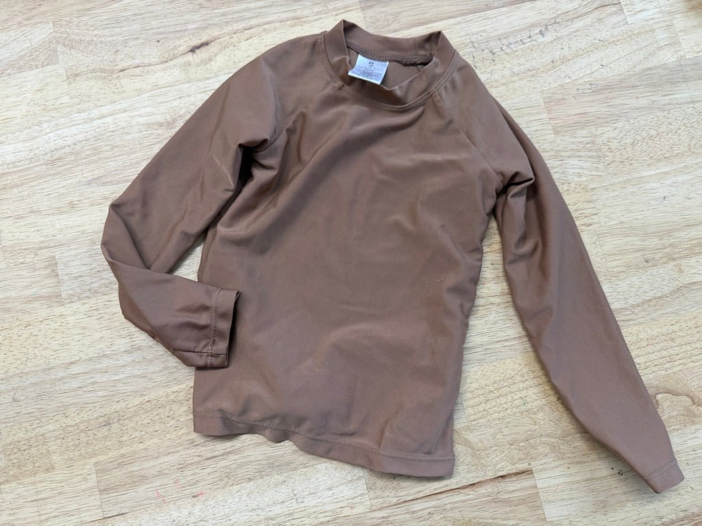 Jamie Kay Rash Guard Long Sleeve Light Brown | Size 2Y - Nest and Sprout - Consignment