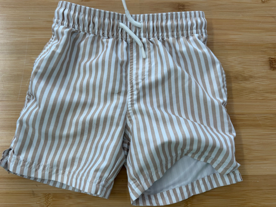 Petit Lem Vertical Stripe Swim Shorts – 4 | Beige