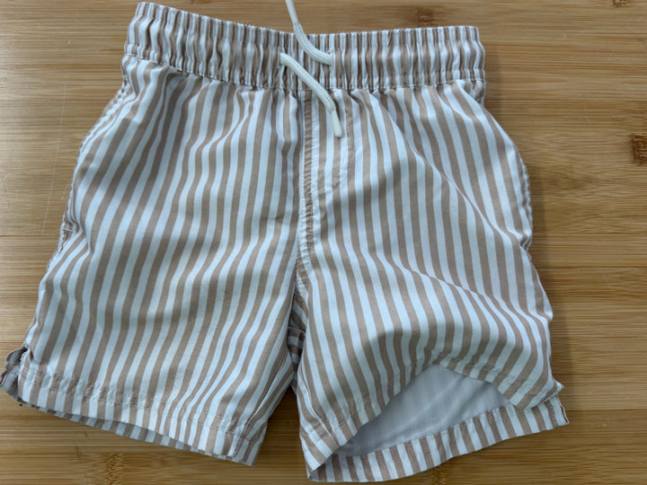 Petit Lem Vertical Stripe Swim Shorts – 4 | Beige