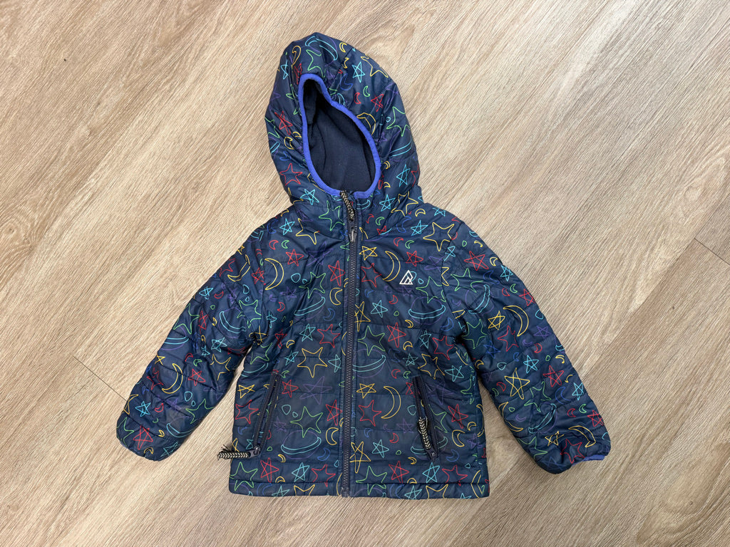 Ripzone Star Puffer Jacket – 4T | Navy Mid-Weight Fleece Lined
