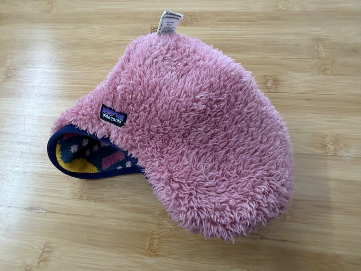Patagonia Knit Hat – 6–12M | Pink Yellow Blue Pattern Fleece Inner