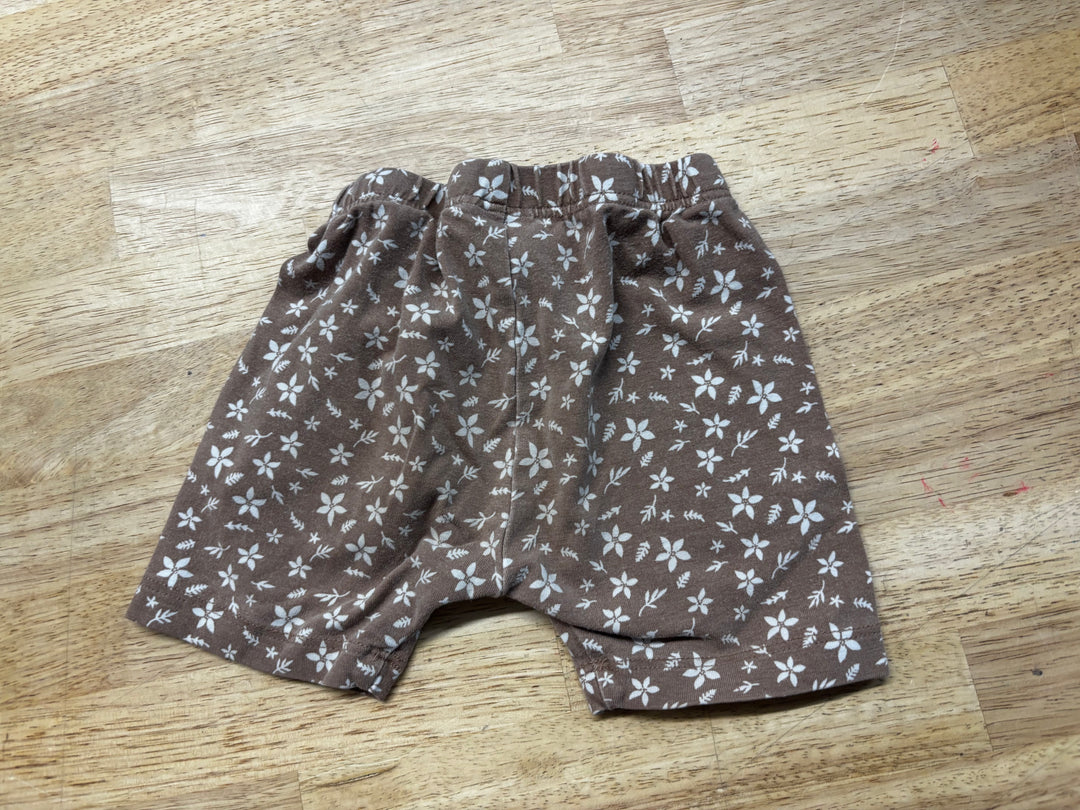 Jax & Lennon Floral Bike Shorts Brown | Size 12–18M