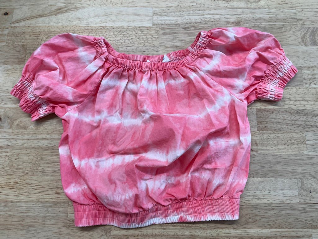 Gap Youth Small Top - Pink Tie Dye with Billowy Sleeves - Nest and Sprout - Consignment