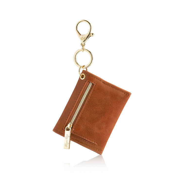 Itzy Mini Wallet™ Card Holder & Key Chain | COGNAC